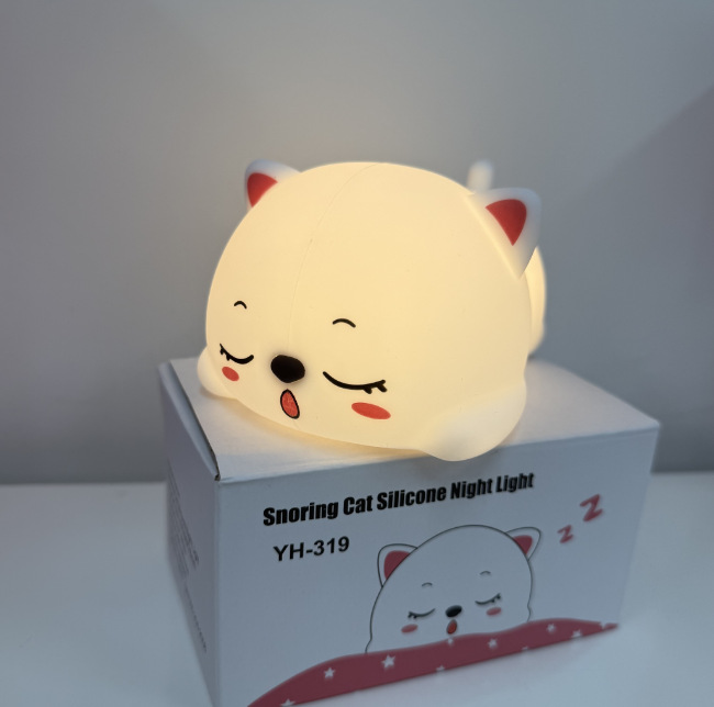 Oso violento, modelo de celebridad de Internet, luz nocturna de dibujos animados, luz de palmaditas, regalo de cumpleaños para niñas, decoración creativa de lámpara de sueño de luz suave