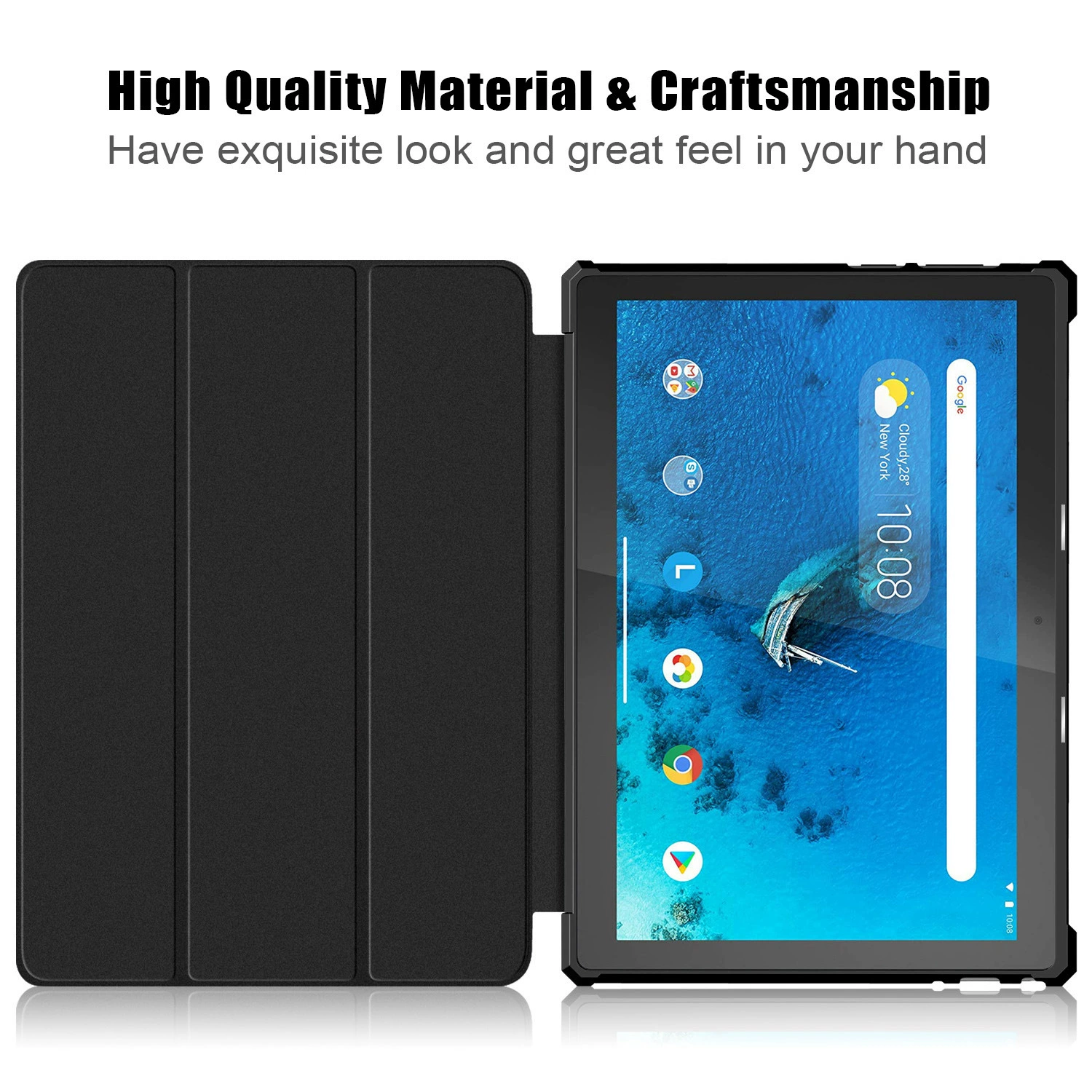 Подходит для Lenovo TAB M10 FHD PLUS планшет защитный чехол TB-X606X тройной скорл кожаный рукав TPU мягкий чехол