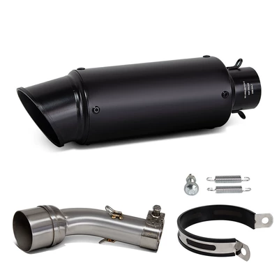Scorpion Barrel Tail Section 15-24 — Motorcycle exhaust pipe - r3r25-middle-section-sc-black-slant-tail