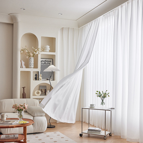 Japanese phantom screen curtains, light-transmitting but not people-permeable, bedroom high-end sense, scratch-resistant Sheyang Keqiao curtain wholesale.