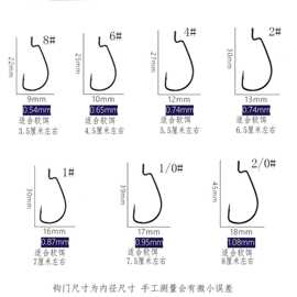  细条曲柄钩沙麦同款宽腹加强曲柄钩软饵鳜鱼钩德州钓组