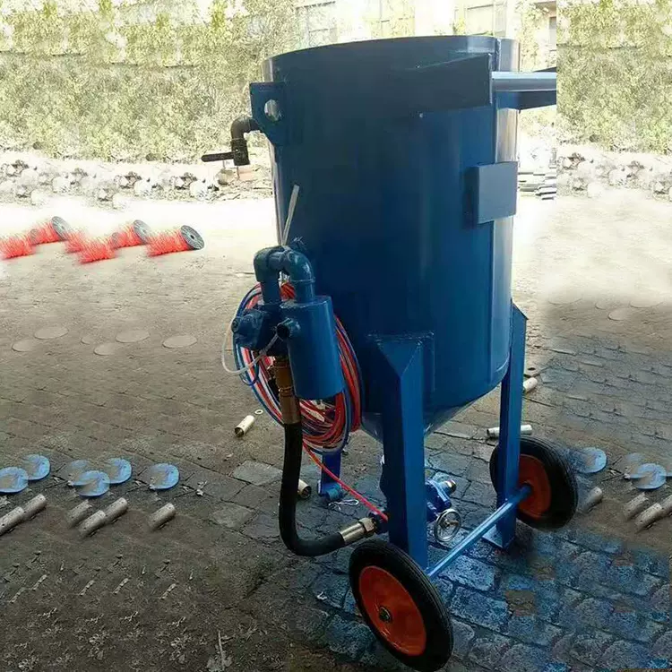 厂家直供钢结构除锈移动喷砂机 高速耐磨自动喷砂机 喷砂除锈设备