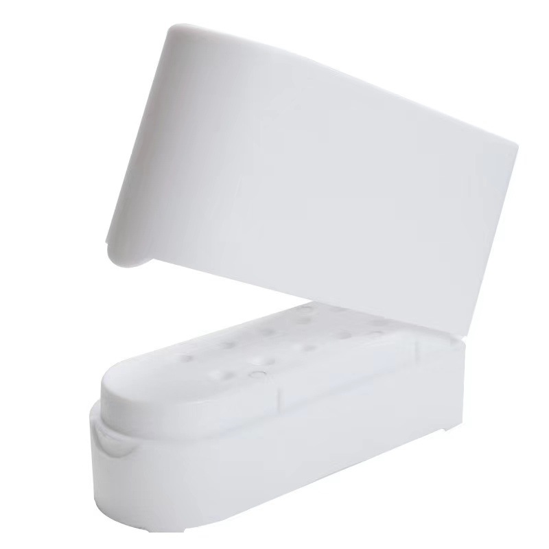 Nueva caja de almacenamiento de cabezal de pulido de uñas a prueba de polvo, caja de exhibición de almacenamiento de cabezal de pulido de 12 orificios, caja de cabezal de pulido portátil semitransparente