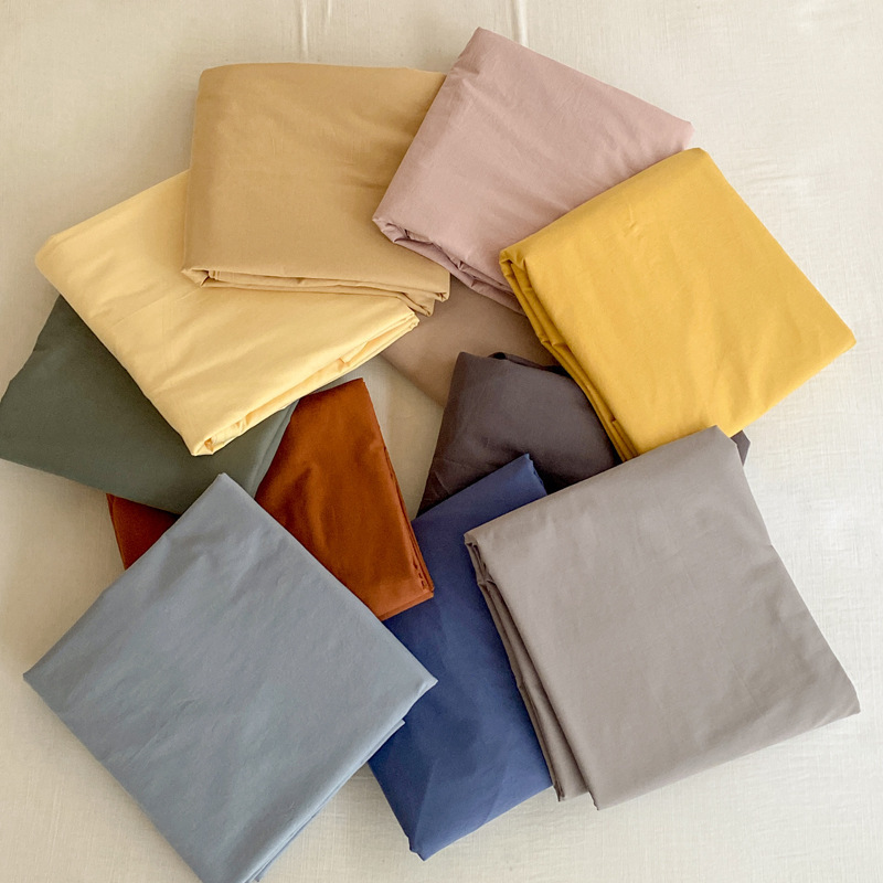 Simplicidad| 60 sábanas de algodón lavado con agua de algodón una sola pieza de algodón doble una sola colcha de almohada de tres piezas de ropa de cama image 2