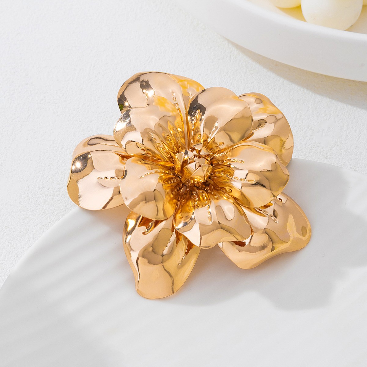 Pendientes de camelia para mujer estilo vintage francés chic_voghion.com
