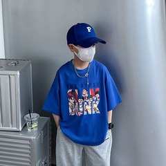 Summer Boys Short Sleeve T-Shirt 2024 New Basketball Stars T-Shirt Fashion Children Summer Clothing