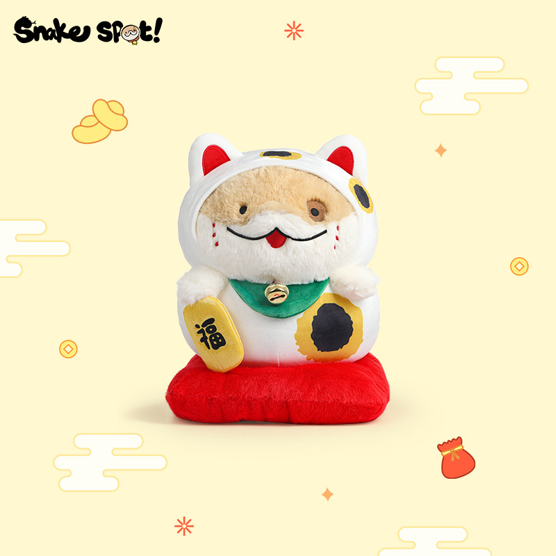 진짜 DUOAI 행운의 강아지 뱀 봉제 인형 뱀 뱀 인형 뱀 마스코트 장난감 인형 기업 연례 회의 선물