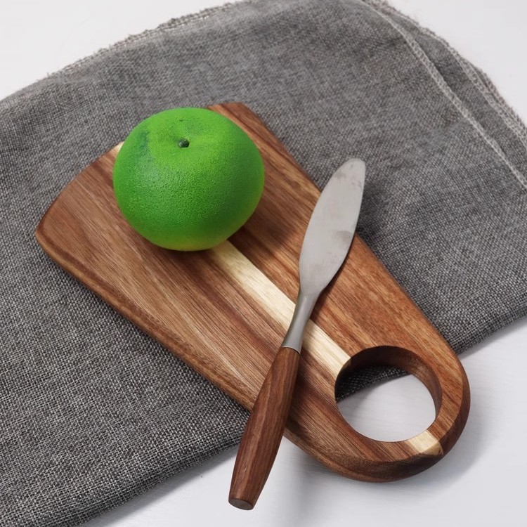 Tabla de cortar de madera tabla de cortar tablero de ocupación corte de madera de acacia tablero de frutas tablero de suplemento de alimentos sin pintura gran tabla de corte rectangular de madera