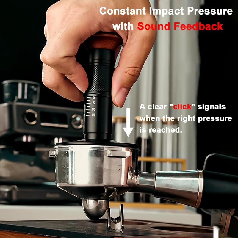 Coffee Machine Impact Powder Hammer with Graduated Powder Press, Threaded Bottom, Constant Pressure Elastic Powder Press Hammer 51/53/5E18 Coffee Machine Impact Powder Hammer with Graduated Powder Press, Threaded Bottom, Constant Pressure Elastic Powder Press Hammer 51/53/5E18