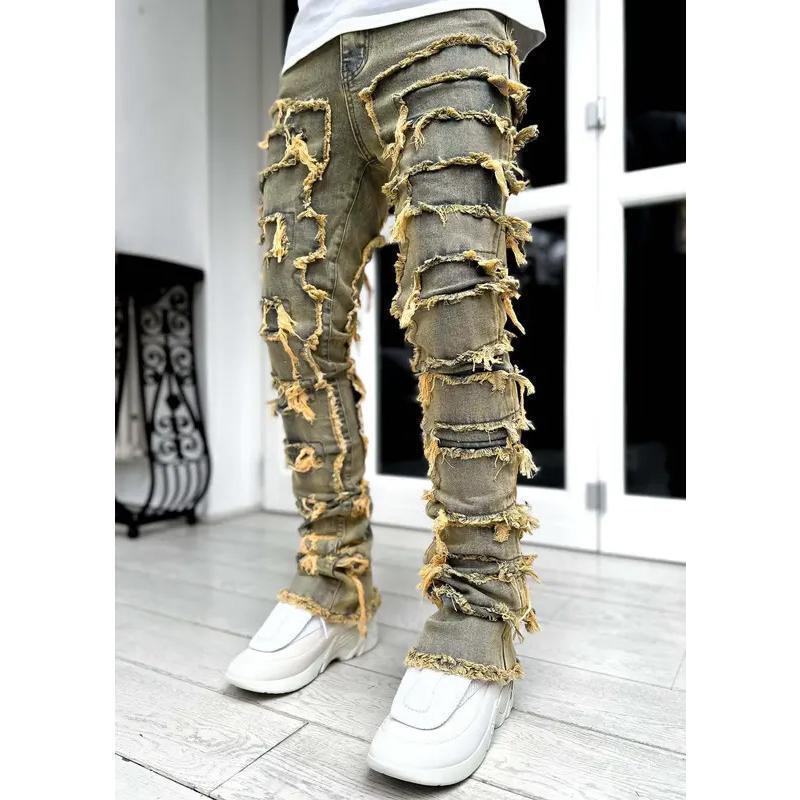 Stretchy Vintage Be Stacked Jeans For Men Premium Raw|undefined