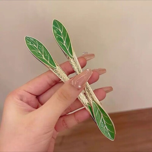 Green leaf ball hairpin, elegant, simple and versatile, new Chinese style cheongsam hairpin, modern daily hairpin