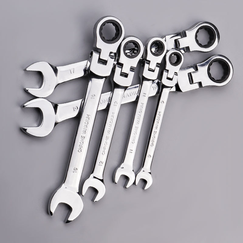 12pc llave de trinquete de doble propósito herramienta de reparación de automóviles de cabeza fija móvil 72 dientes juego de llave de trinquete de 12 piezas