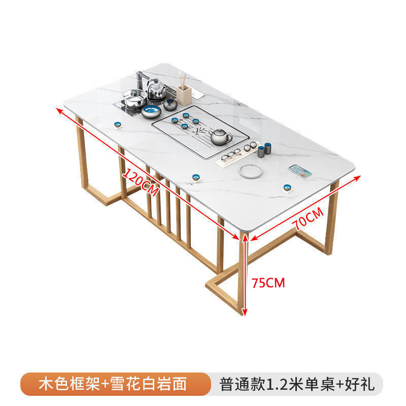Mesa y silla de té de tabla de roca combinada hervidor de agua de oficina mesa de té moderna simple balcón kung fu set de té