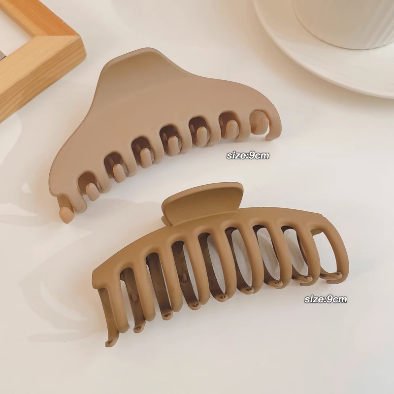 Horquilla de acrílico de las mujeres cuchara trasera updo clip de pelo grande celebridad de Internet elegante tiburón clip tocado simple horquilla