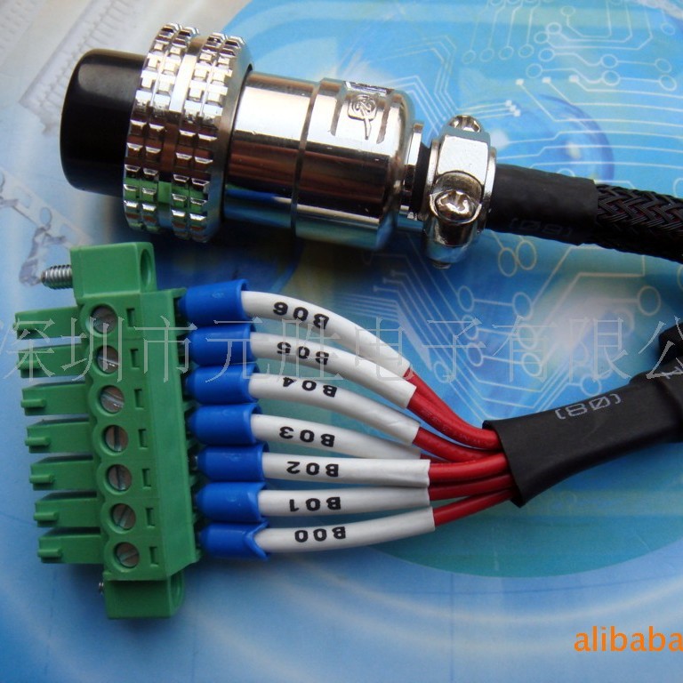 动力电池电压采样线 3.81绿色插头电源线 3.81插拔式接线端子线