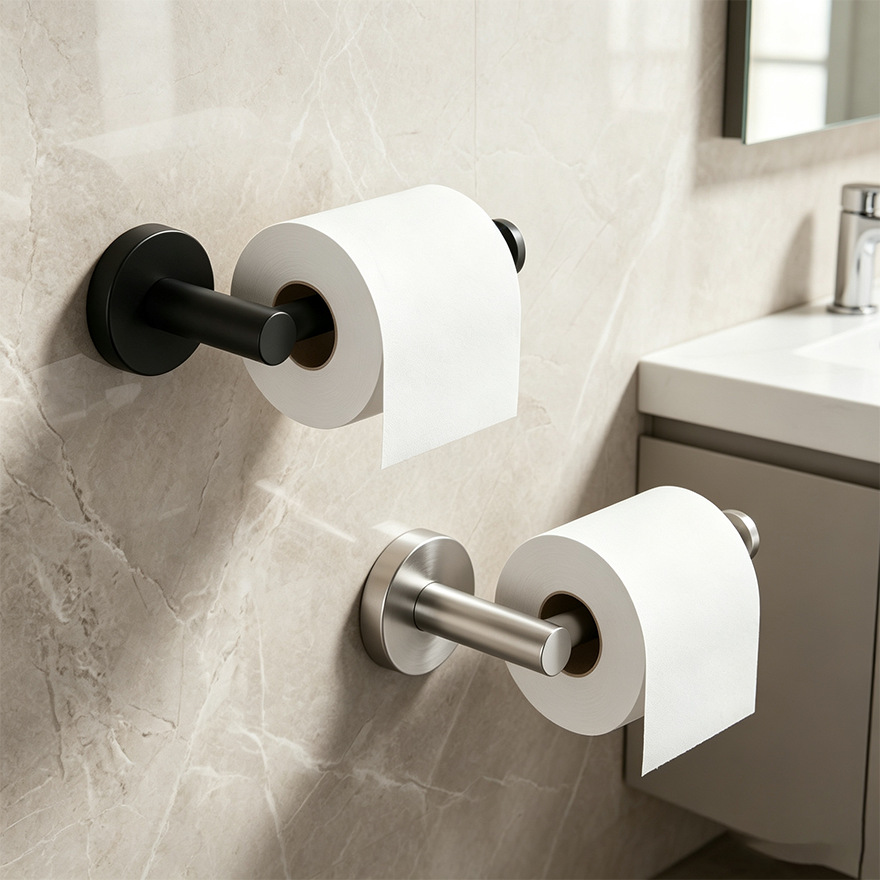 Baño cocina pared de papel de mano almacenamiento estante de acero inoxidable transfronterizo sin clavos sin perforación estante de toallas de papel