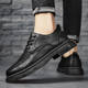 Men's Leather Shoes 2025 Autumn New British Style Korean Version Trendy Men's Business Casual Soft Sole Height-Increasing Shoes