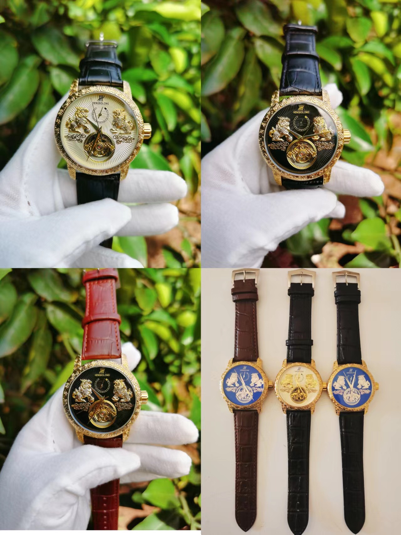 Men's Mechanical Watch Kirin Tourbillon Automatic Retro Style_voghion.com