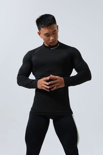Fitness tight-fitting quick-drying clothing for men breathable super elastic tight-fitting long-sleeved quick-drying clothing