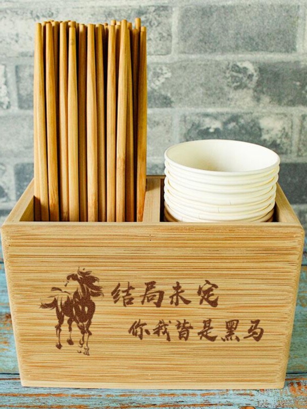 Bamboo Chopstick Barrel Commercial Chopstick Box Restaurant Hotel Catering Multi-Functional Desktop Chopstick Storage Box Logo Customization Bamboo Chopstick Barrel Commercial Chopstick Box Restaurant Hotel Catering Multi-Functional Desktop Chopstick Storage Box Logo Customization