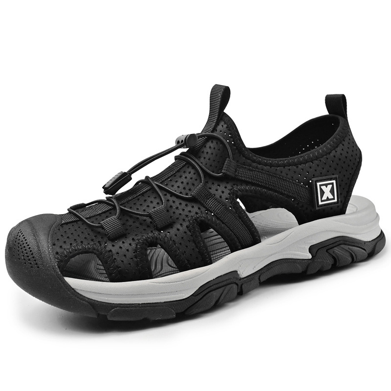 2025 verano baotou sandalias transpirables zapatos de playa al aire libre de tamaño grande tendencia explosiva de comercio exterior zapatos casuales antideslizantes para hombres
