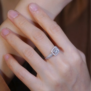Water Shell Gold Jewelry 18K Real Gold Natural Real Diamond Diamond Full Diamond Women's Ring