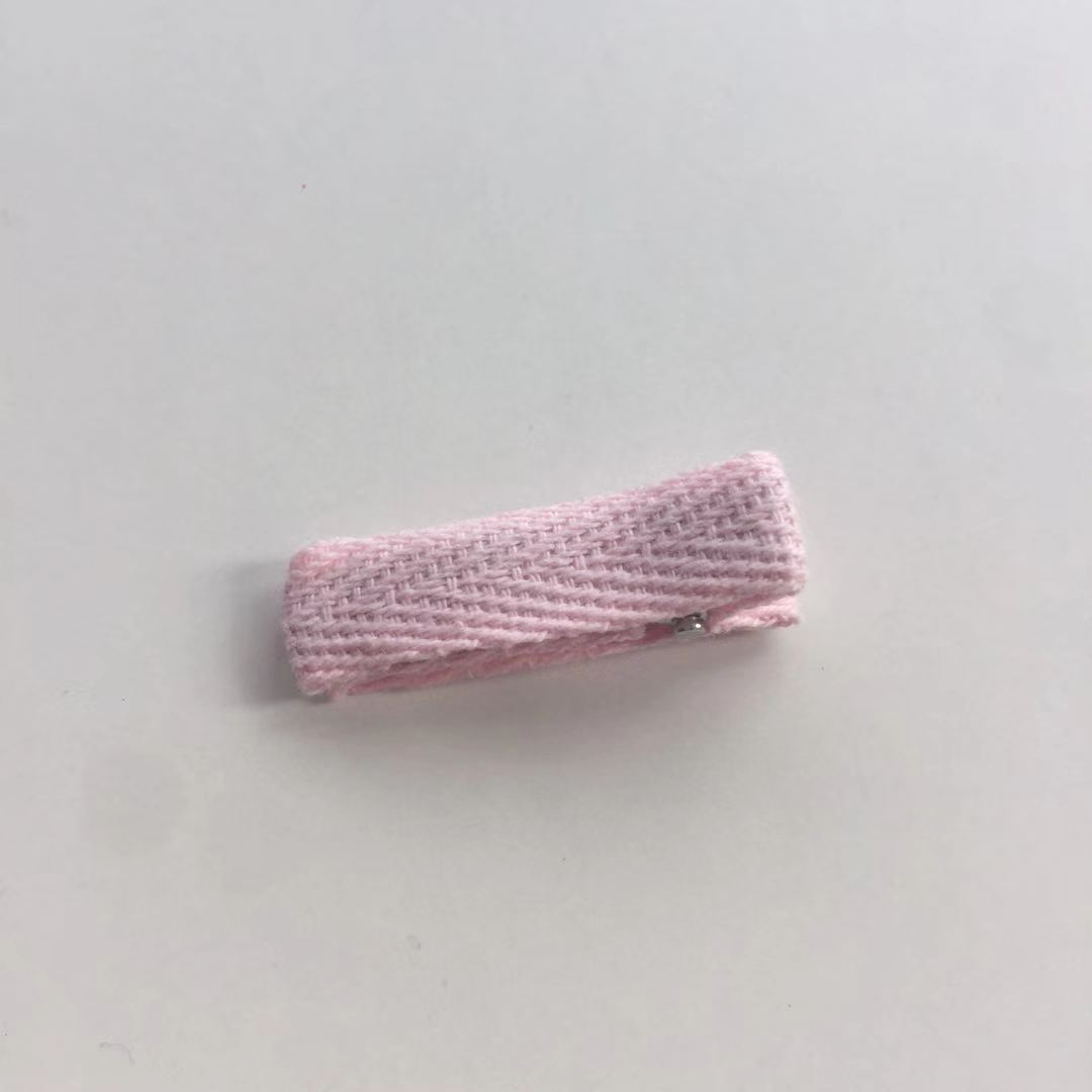 子供のヘアピン工場供給キャンディーカラーのヘリンボーン綿布オールインクルーシブダブルフォークカモノハシクリップ女の子アクセサリー卸売印刷