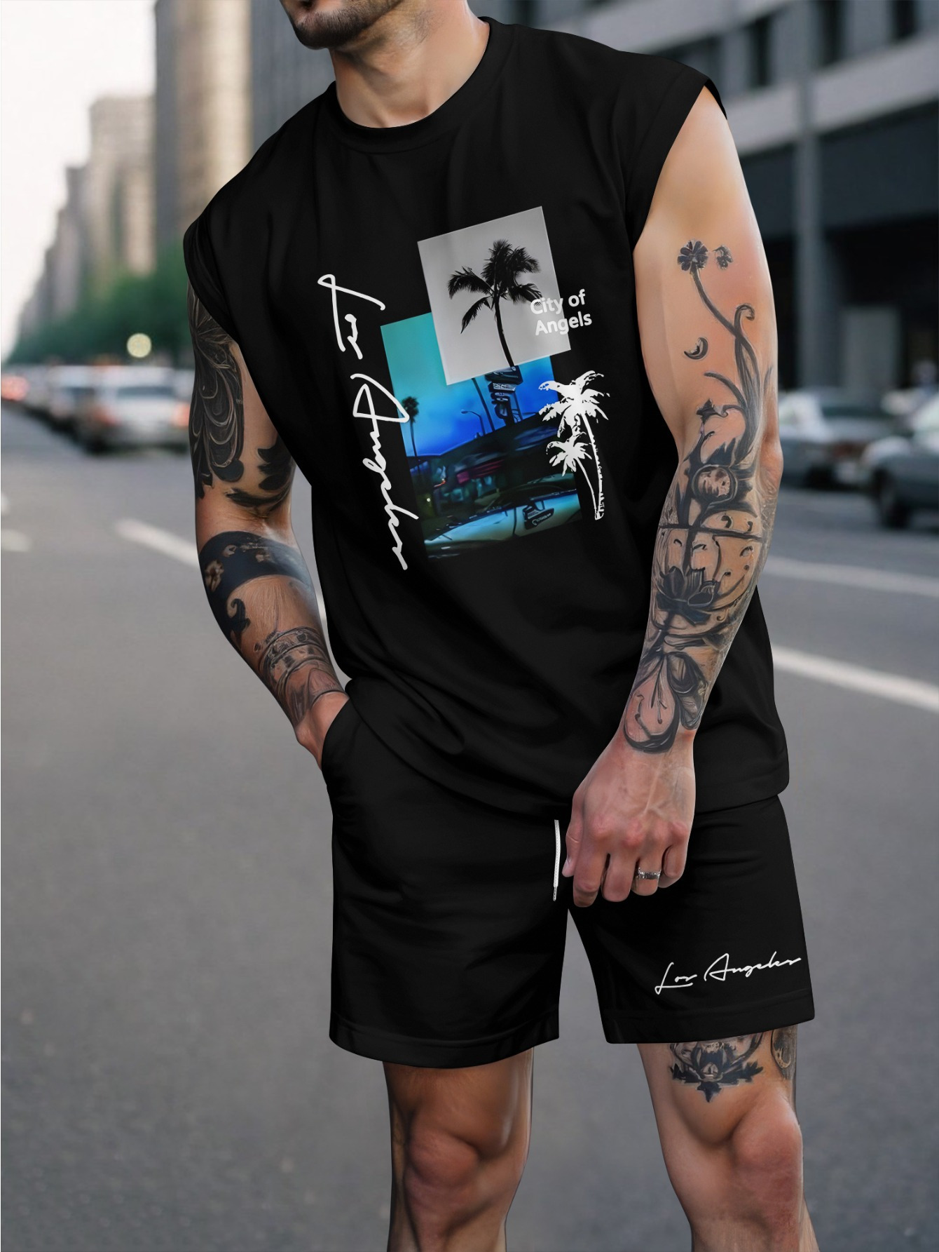 Men's Vest Set Skin Friendly Cool Summer Not Stuffy Or Sweaty Clothing_viptrois.com
