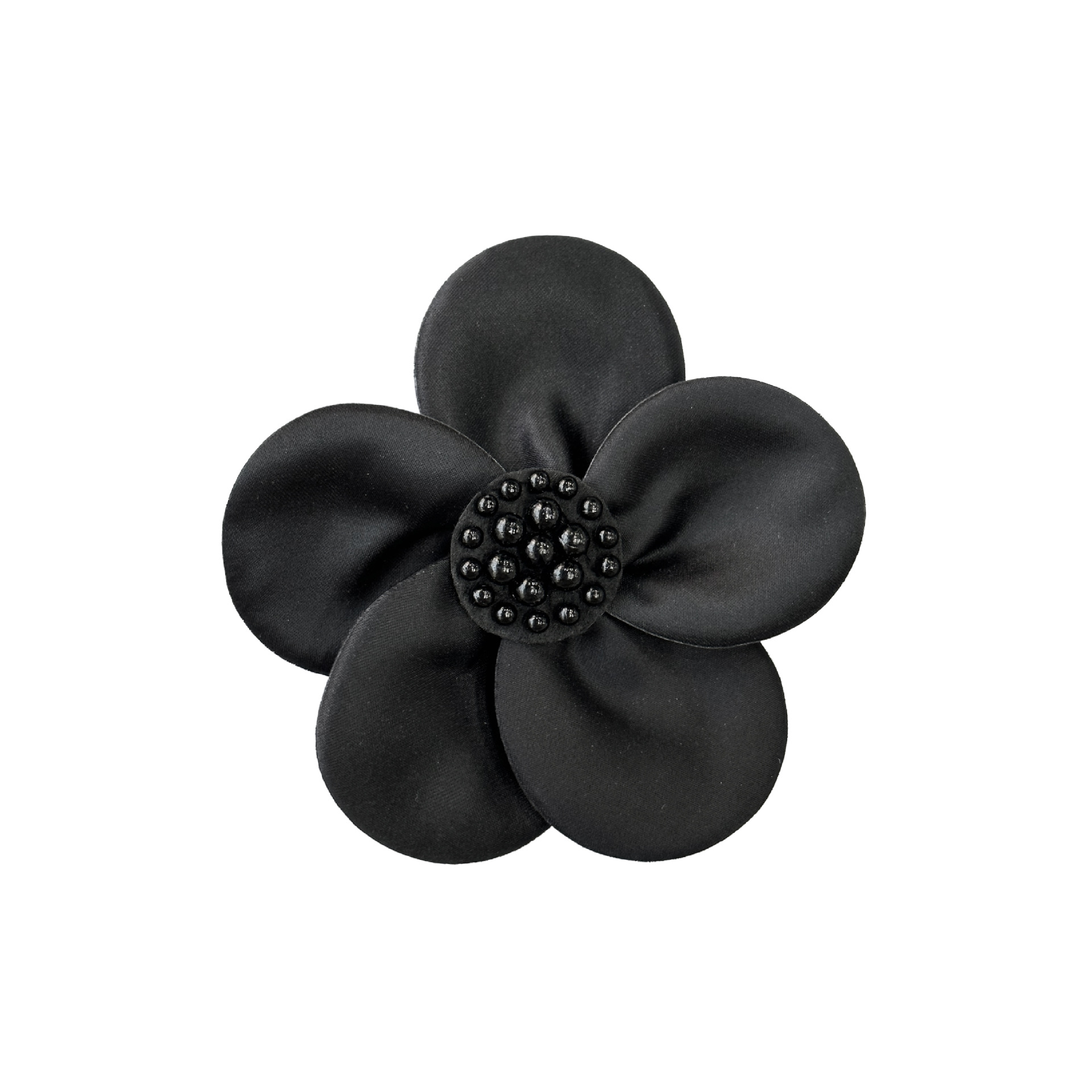 5 flores de tela de perla hermosa moda estereoscópica en blanco y negro accesorios de la habitación de tela pegada ropa bolsa accesorios para el cabello image 7