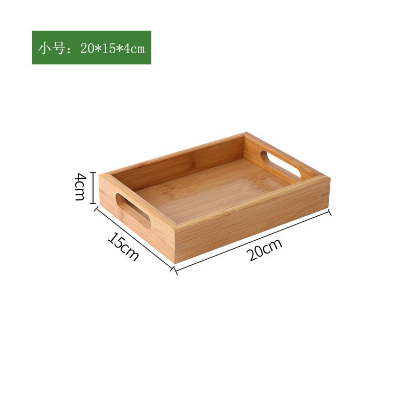 Paleta de productos de salón de belleza bandeja de madera bandeja de fruta de bambú bandeja de té de bambú bandeja de mezcla de aceite esencial rectangular