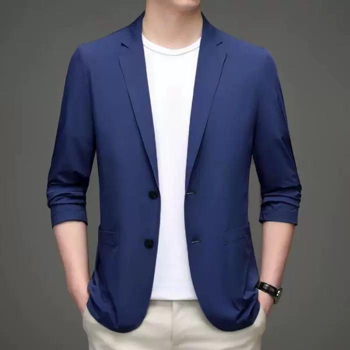 Summer Lightweight Classic Suit Jacket, Men's Plus Size, Sun-Protection, High-Quality Style