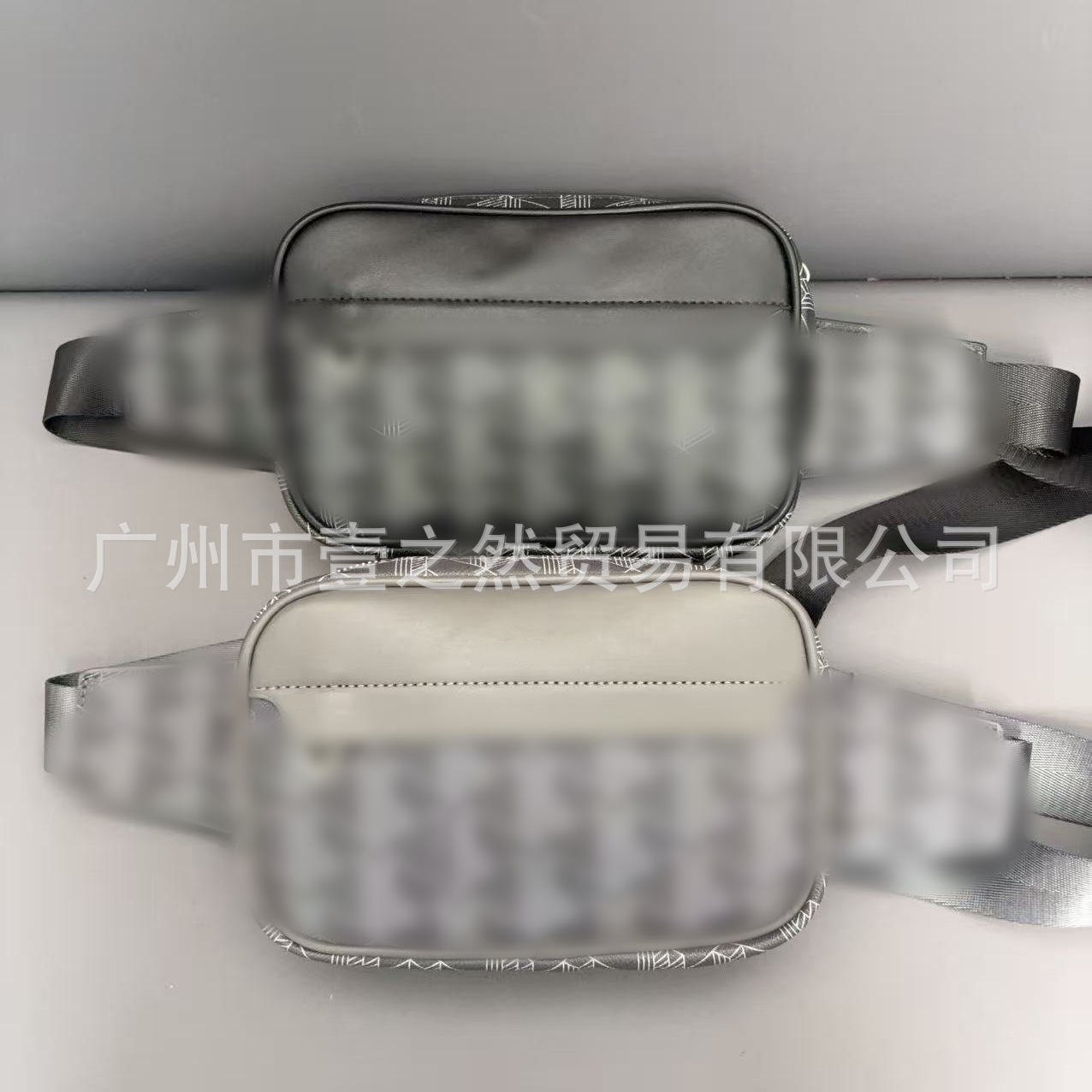 Men's Geometric Pattern Waist Bag PU Material Large Capacity Crossbody Bag Fashionable Simple Chest Bag with Adjustable Shoulder Strap