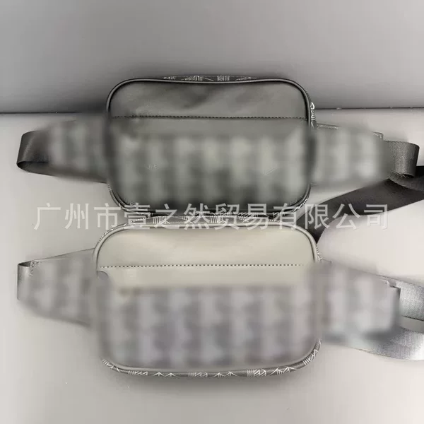 Men's Geometric Pattern Waist Bag PU Material Large Capacity Crossbody Bag Fashionable Simple Chest Bag with Adjustable Shoulder Strap