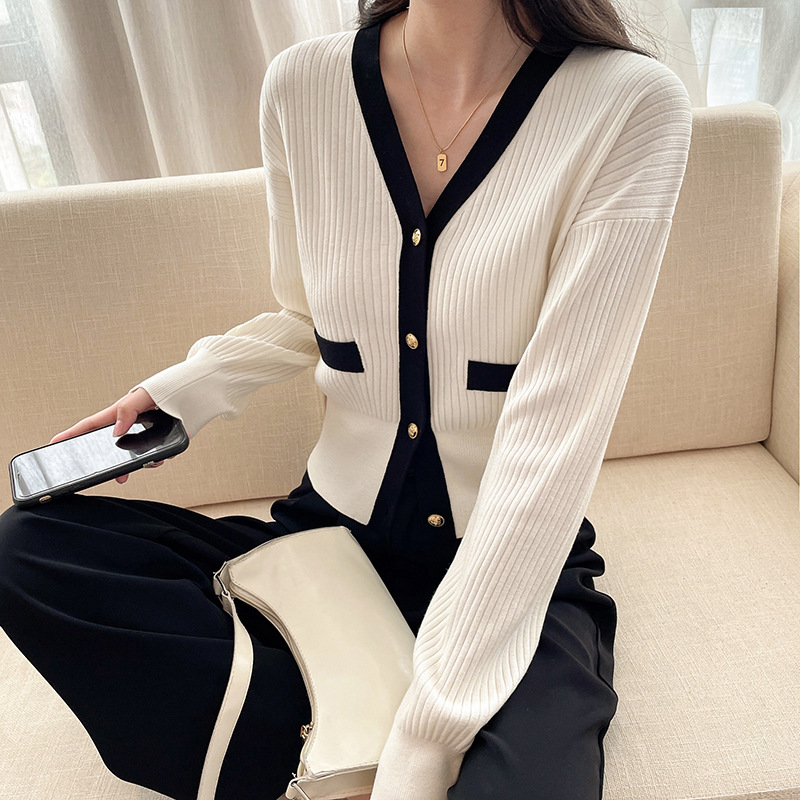 D6551 1000K ÁO LEN NỮ DONTDO ÁO LEN DÁNG DỘNG MÙA XUÂN THU ĐÔNG CỔ CHỮ V THỜI TRANG NỮ G03 SẢN PHẨM MỚI