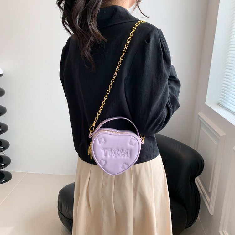 Shoulder Bag 2023 Niche Design Rhombic Chain Mini Love Messenger Bag Net Red Lipstick Bag_voghion.com