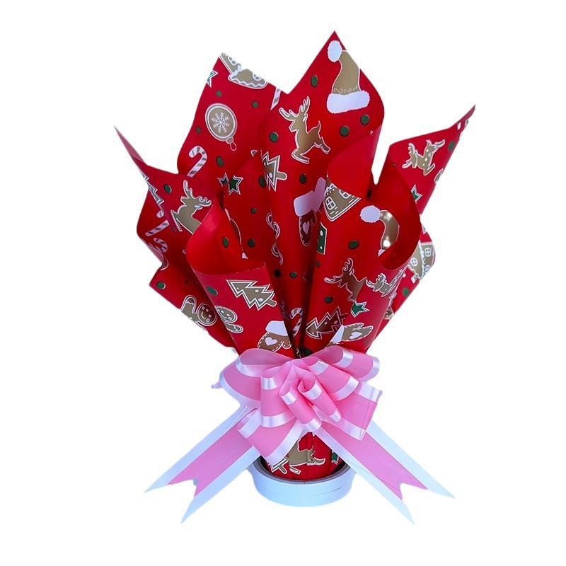 Navidad impermeable fruta regalo ramo floral papel de embalaje de Nochebuena regalos serie de regalos materiales DIY image 5