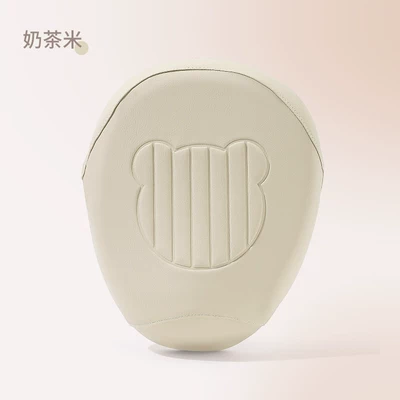 Thick Leather Sun-Proof Electric Bike Seat Cover Suitable for Yadea and Tailg, Waterproof and Heat-Insulating Battery Bike Seat Cover (Electric car cushion) - embossed-bear-front-seat-cover-milk-tea-rice