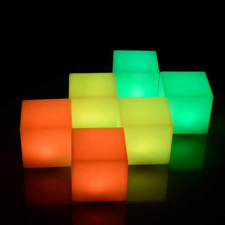 lámpara de cubo LED colorida lámpara de noche taburete de bar lámpara de mesa lámpara de taburete de jardín al aire libre lámpara de cuadro image 3