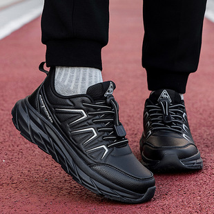 Autumn Men's Leather Waterproof and Non-Slip Shoes for the Elderly, Women's Lightweight Mother's Shoes, Middle-Aged and Elderly Walking Shoes, Sports and Casual Shoes