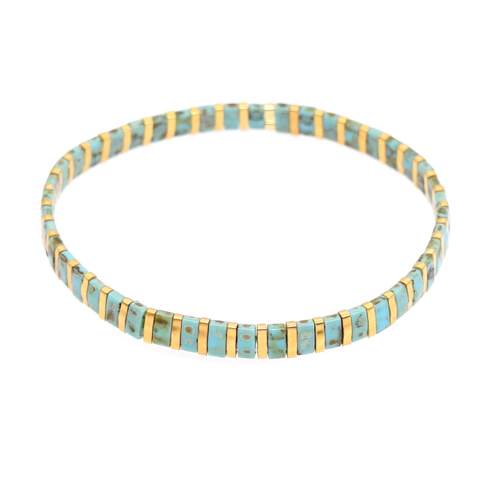 Retro Square Tila Beads Glass Wholesale Bracelets display picture 79
