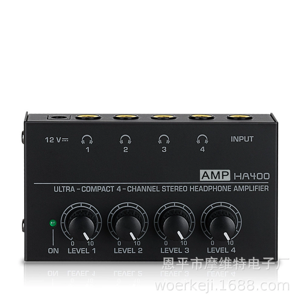 Усилитель для наушников HA400, профессиональный аудио стерео, четырехполосный мониторинг без потерь, усилитель для наушников, эффект, дистрибьютор усилителя для наушников