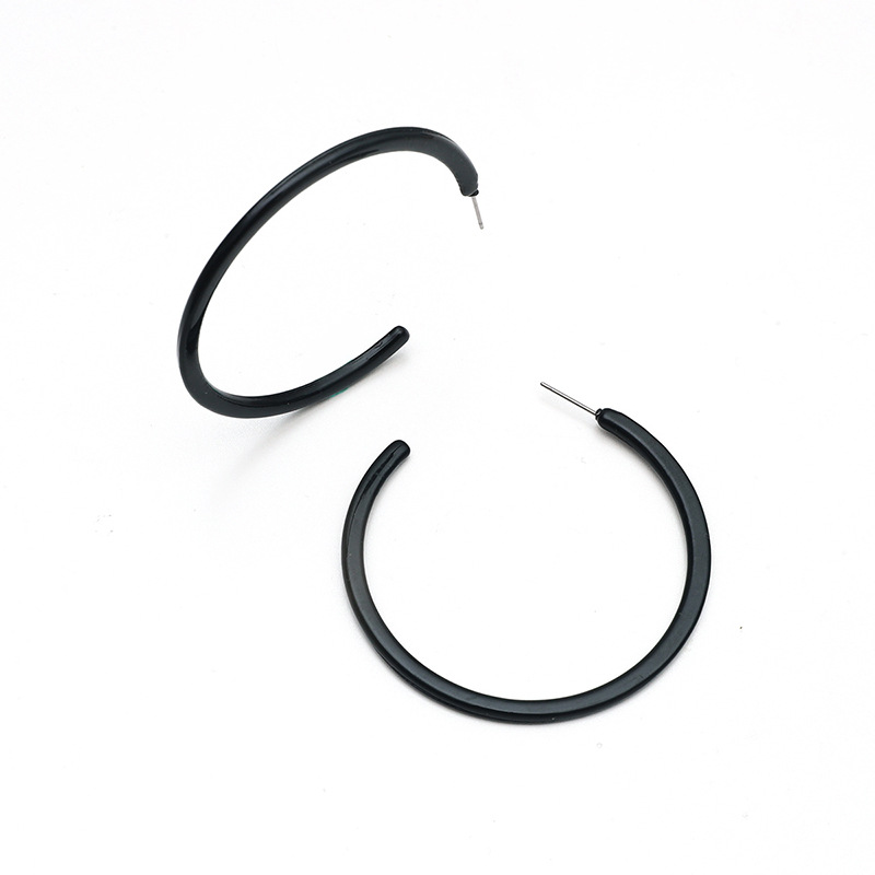 Boucles D&#39;oreilles En Résine Cercle Classique En Gros display picture 1