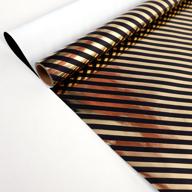 Amazon transfronterizo estampado negro papel de embalaje de regalo de gran tamaño punto de oro negro corona papel de embalaje de regalo de amor