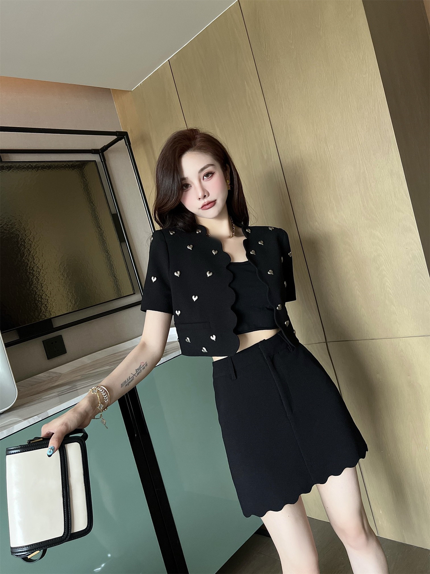 Elite elegant short black jacket