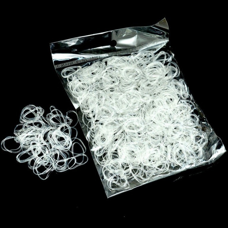 1000条TPU小号儿童皮筋编辫子 一次性扎发皮筋 儿童发带发圈