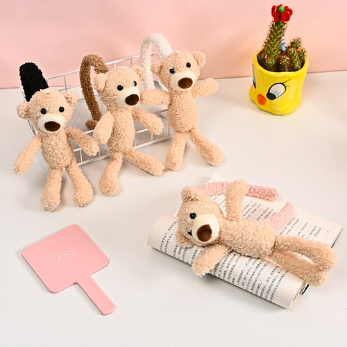 Korean-style cute cartoon 3D milk bottle bear headband for girls, Korean-style face washing hair tie, adorable love bear ear headband