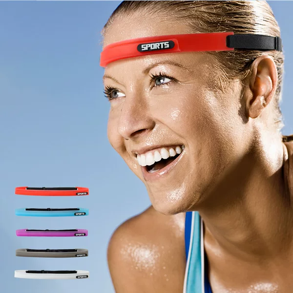 Anti-Slip Sports Sweatband Silicone Polyester Factory Hot-Selling Yoga Fitness Sweatband Thin Headband Strip Sweat-Absorbing