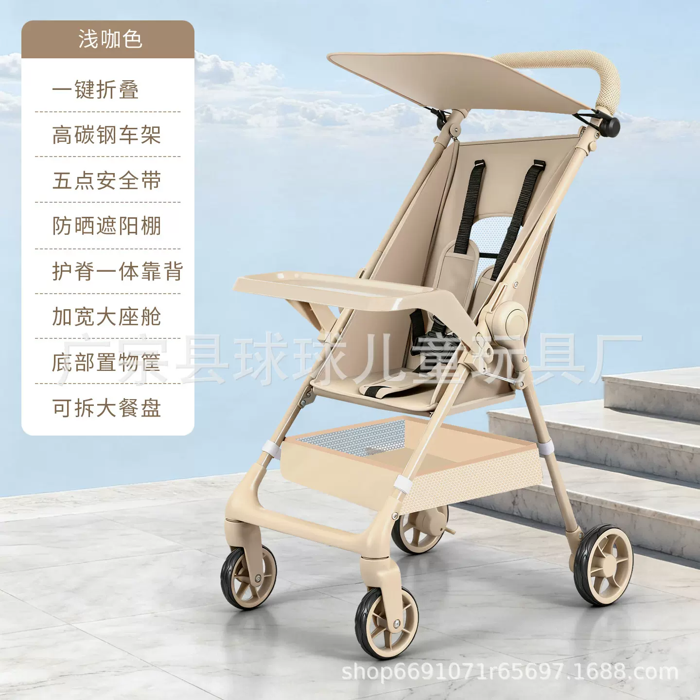 跨境热销Baby stroller儿童推车溜娃神器便携式单杆婴儿车口袋车