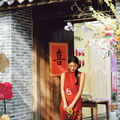 结婚喜字贴红色婚礼订婚新娘出嫁婚房布置装饰婚礼农村大门用品