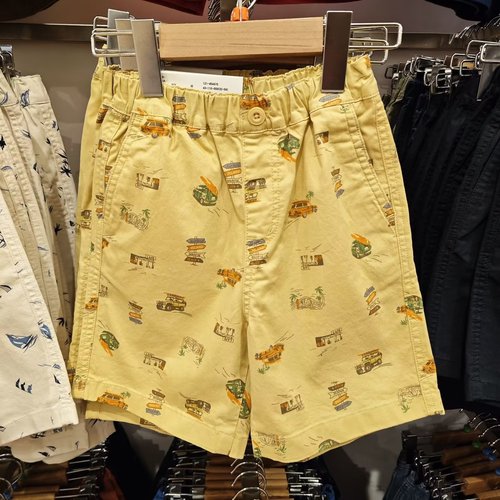 U brand children's clothing/boy's/-girl's summer elastic waistband cartoon print shorts casual pants 454467/454471